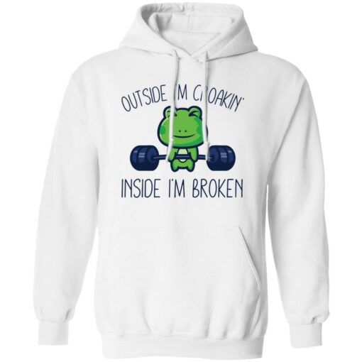 Frog outside i’m croakin inside i’m broken sweatshirt Shirt Sweatshirt Long Sleeve Hoodie Tank Mug – Tally’s Mojos