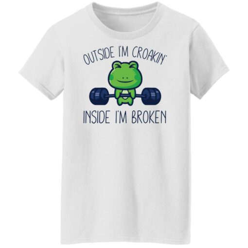 Frog outside i’m croakin inside i’m broken sweatshirt Shirt Sweatshirt Long Sleeve Hoodie Tank Mug – Tally’s Mojos