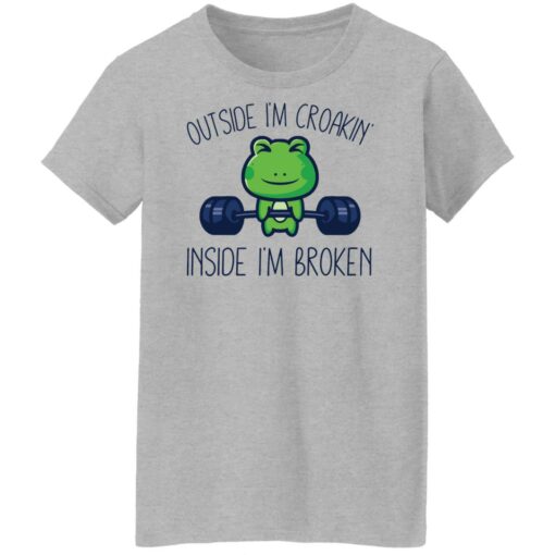 Frog outside i’m croakin inside i’m broken sweatshirt Shirt Sweatshirt Long Sleeve Hoodie Tank Mug – Tally’s Mojos