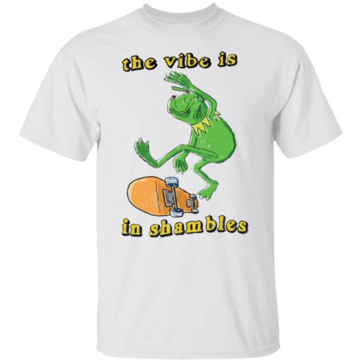 Frog the vibe is in shambles shirt Shirt Sweatshirt Long Sleeve Hoodie Tank Mug – Tally’s Mojos