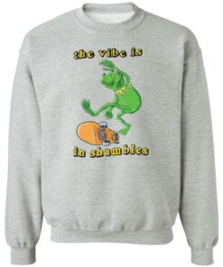 Frog the vibe is in shambles shirt Shirt Sweatshirt Long Sleeve Hoodie Tank Mug Tallys Mojos 3