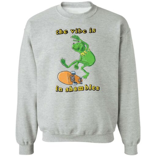 Frog the vibe is in shambles shirt Shirt Sweatshirt Long Sleeve Hoodie Tank Mug – Tally’s Mojos