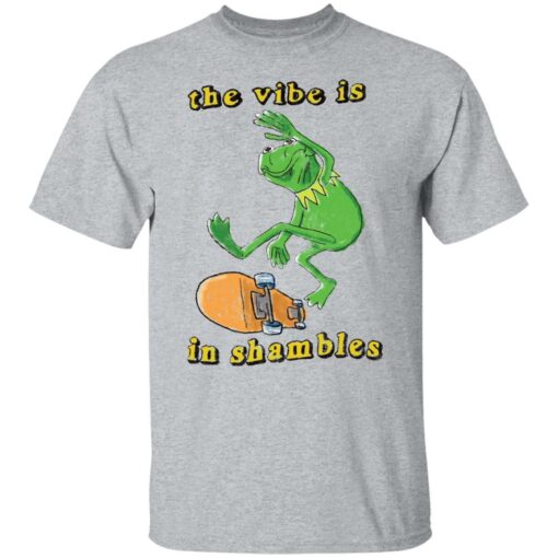 Frog the vibe is in shambles shirt Shirt Sweatshirt Long Sleeve Hoodie Tank Mug – Tally’s Mojos