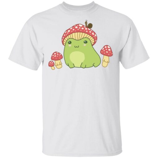 Frog with Mushroom hat and snail shirt Shirt Sweatshirt Long Sleeve Hoodie Tank Mug – Tally’s Mojos