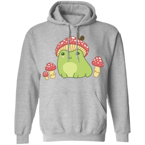 Frog with Mushroom hat and snail shirt Shirt Sweatshirt Long Sleeve Hoodie Tank Mug – Tally’s Mojos