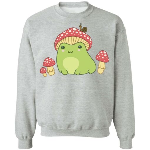 Frog with Mushroom hat and snail shirt Shirt Sweatshirt Long Sleeve Hoodie Tank Mug – Tally’s Mojos