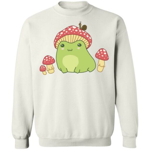 Frog with Mushroom hat and snail shirt Shirt Sweatshirt Long Sleeve Hoodie Tank Mug – Tally’s Mojos