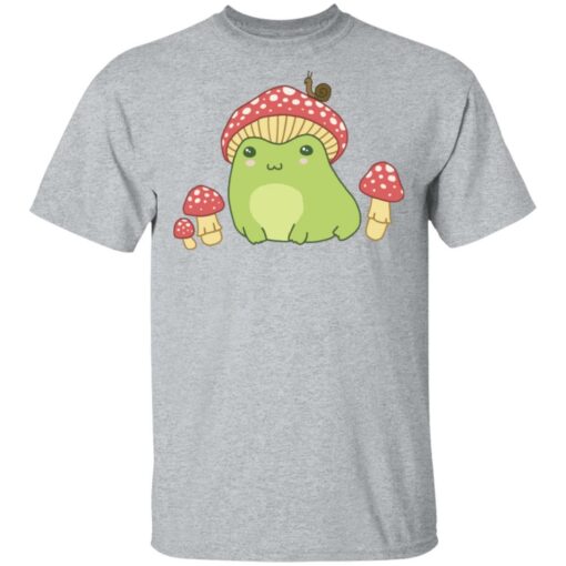 Frog with Mushroom hat and snail shirt Shirt Sweatshirt Long Sleeve Hoodie Tank Mug – Tally’s Mojos