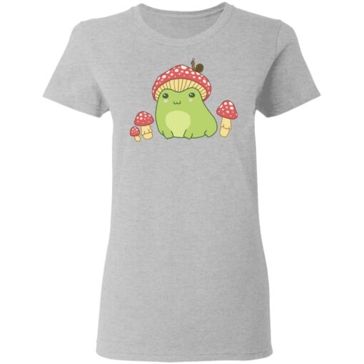 Frog with Mushroom hat and snail shirt Shirt Sweatshirt Long Sleeve Hoodie Tank Mug – Tally’s Mojos