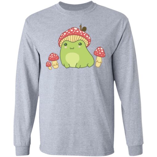 Frog with Mushroom hat and snail shirt Shirt Sweatshirt Long Sleeve Hoodie Tank Mug – Tally’s Mojos