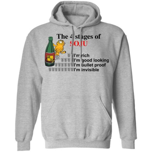 Garfield the 4 stages of soju shirt Shirt Sweatshirt Long Sleeve Hoodie Tank Mug – Tally’s Mojos