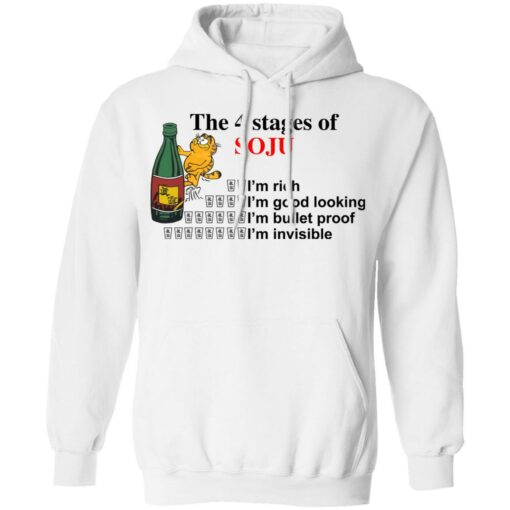 Garfield the 4 stages of soju shirt Shirt Sweatshirt Long Sleeve Hoodie Tank Mug – Tally’s Mojos