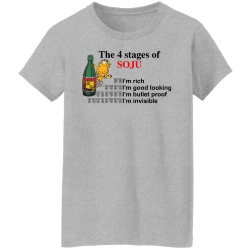 Garfield the 4 stages of soju shirt Shirt Sweatshirt Long Sleeve Hoodie Tank Mug – Tally’s Mojos