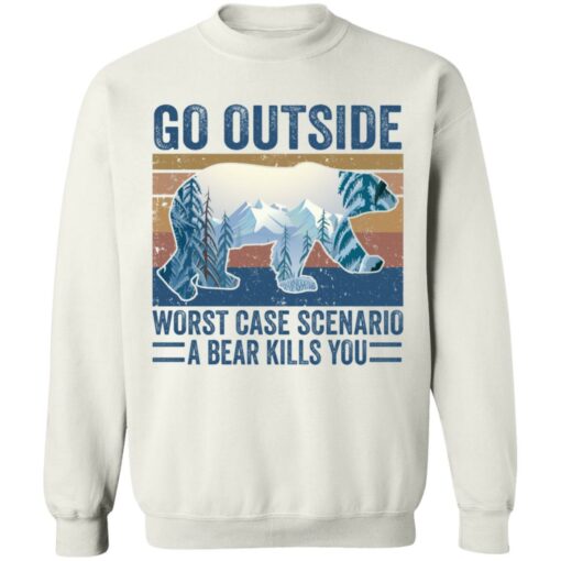 Go outside worst case scenario a bear kills you shirt Shirt Sweatshirt Long Sleeve Hoodie Tank Mug – Tally’s Mojos