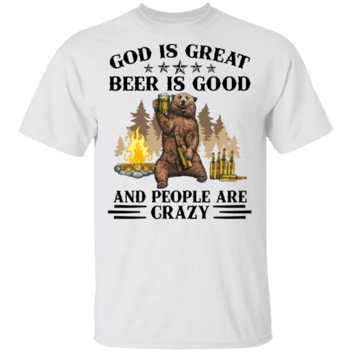 God is great beer is good and people are crazy shirt Shirt Sweatshirt Long Sleeve Hoodie Tank Mug – Tally’s Mojos