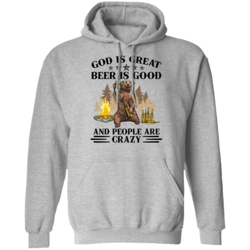 God is great beer is good and people are crazy shirt Shirt Sweatshirt Long Sleeve Hoodie Tank Mug – Tally’s Mojos