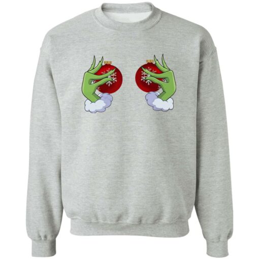 Grinch ornament Boob Christmas sweatshirt Shirt Sweatshirt Long Sleeve Hoodie Tank Mug – Tally’s Mojos