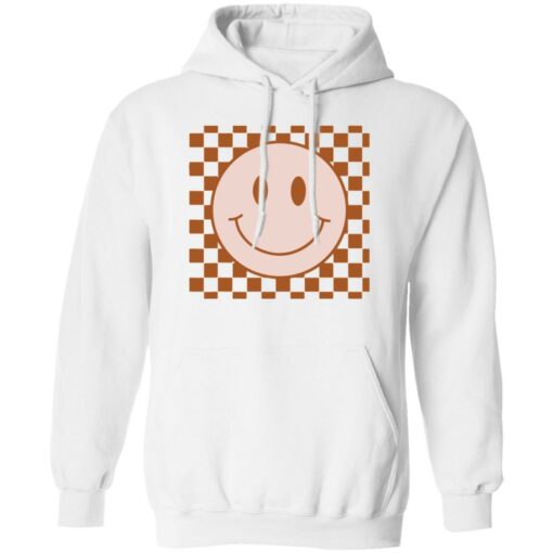 Happy face checkered pattern shirt Shirt Sweatshirt Long Sleeve Hoodie Tank Mug – Tally’s Mojos