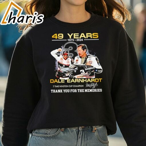 49 Years 1975-2024 Dale Earnhardt Cup Champion Thank You For The Memories Shirt