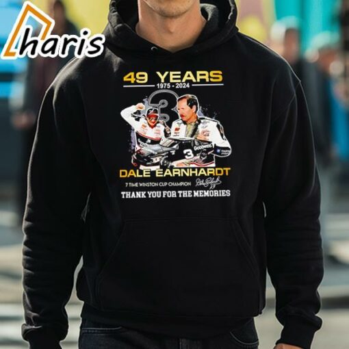 49 Years 1975-2024 Dale Earnhardt Cup Champion Thank You For The Memories Shirt