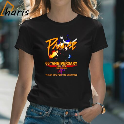 66th Anniversary 1958-2024 Prince Rogers Nelson Thank You For The Memories shirt