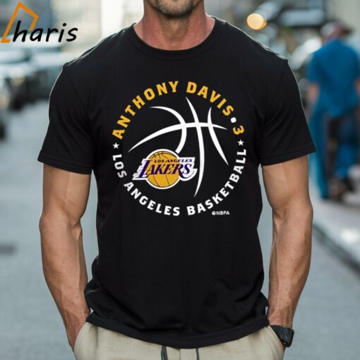 Anthony Davis Los Angeles Lakers Player Ball T-shirt