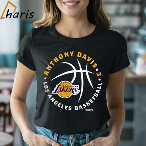 Anthony Davis Los Angeles Lakers Player Ball T-shirt