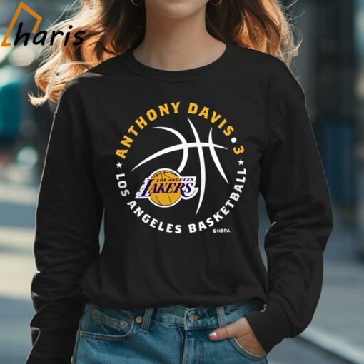 Anthony Davis Los Angeles Lakers Player Ball T-shirt