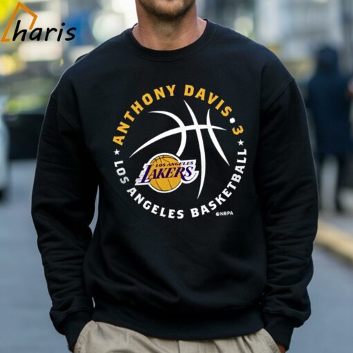 Anthony Davis Los Angeles Lakers Player Ball T-shirt