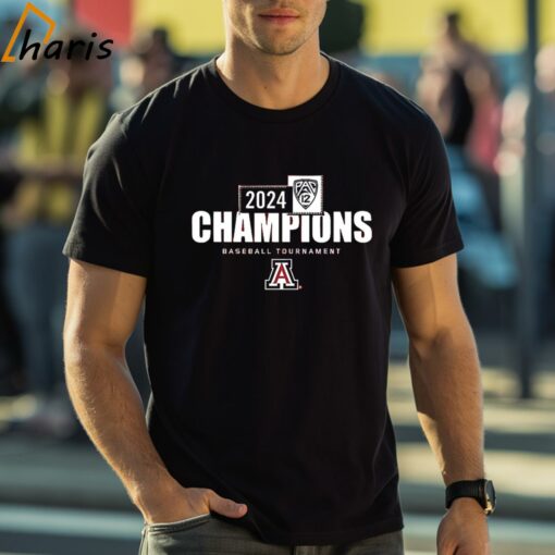 Arizona Wildcats 2024 Pac-12 Baseball Conference Tournament Champions Locker Room T-Shirt