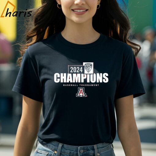 Arizona Wildcats 2024 Pac-12 Baseball Conference Tournament Champions Locker Room T-Shirt