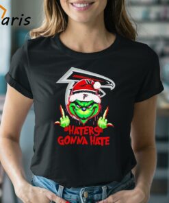 Atlanta Falcons Grinch Middle Finger Haters Gonna Hate Logo Shirt