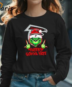 Atlanta Falcons Grinch Middle Finger Haters Gonna Hate Logo Shirt 3