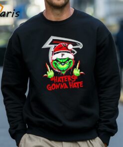 Atlanta Falcons Grinch Middle Finger Haters Gonna Hate Logo Shirt 4