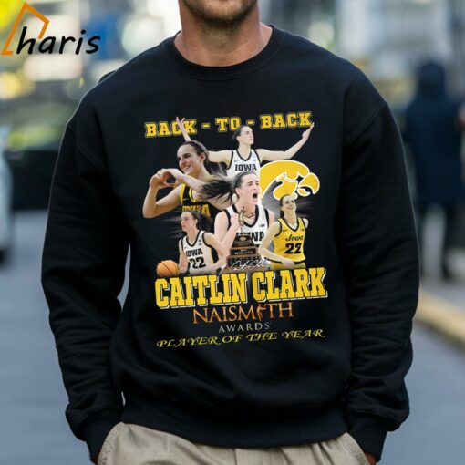 Back – To – Back Caitlin Clark Naismith Awards Player Of The Year T-Shirt