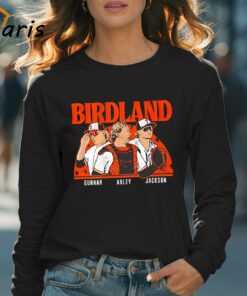 Baltimore Orioles Adley Rutschman Gunnar Henderson and Jackson Holliday Birdland shirt 4