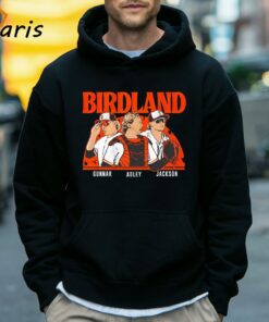 Baltimore Orioles Adley Rutschman Gunnar Henderson and Jackson Holliday Birdland shirt 5