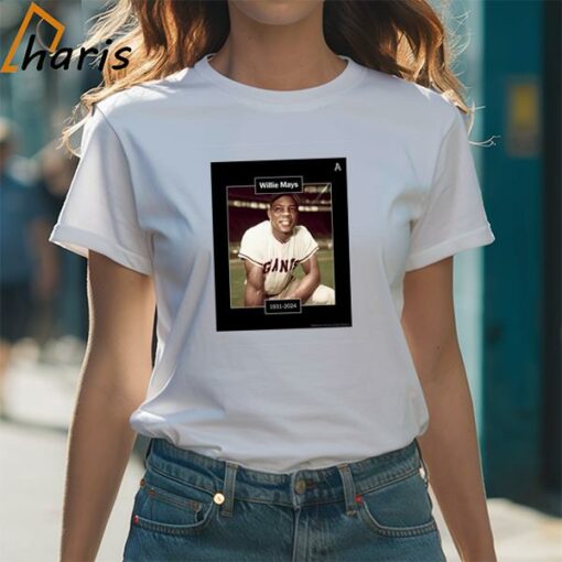 Baseball Hall of Famer Willie Mays shirt