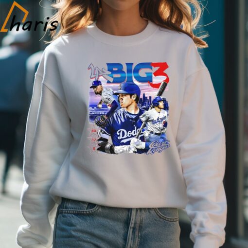 Big 3 Los Angeles Dodgers Baseball Graphic Shirt