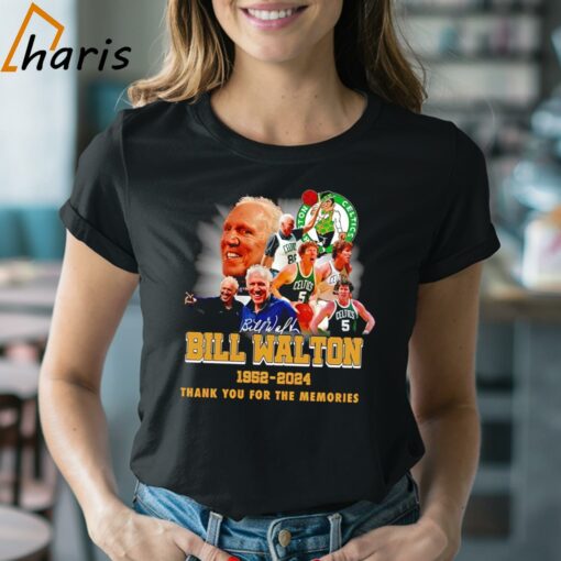 Bill Walton 1952-2024 Boston Celtics Thank You For The Memories Shirt