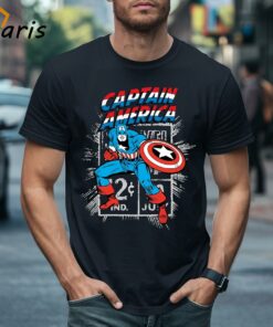 Black Captain America T-shirt Gift For Big Fan