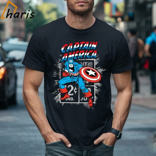 Black Captain America T-shirt Gift For Big Fan