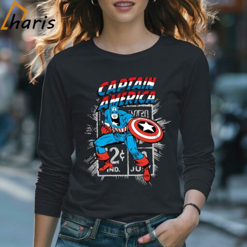 Black Captain America T-shirt Gift For Big Fan