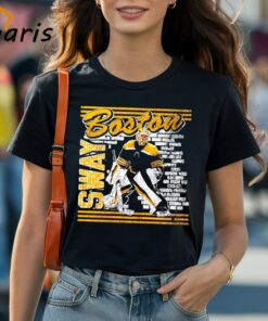 Boston Bruins Jeremy Swayman Brick Wall Retro Shirt