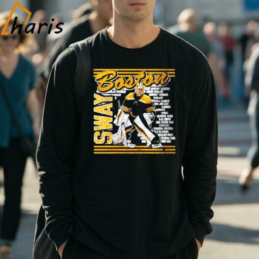 Boston Bruins Jeremy Swayman Brick Wall Retro Shirt