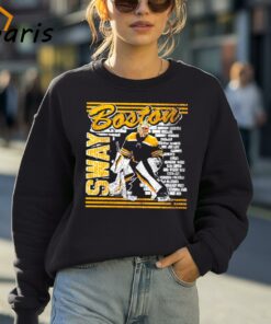 Boston Bruins Jeremy Swayman Brick Wall Retro Shirt 4