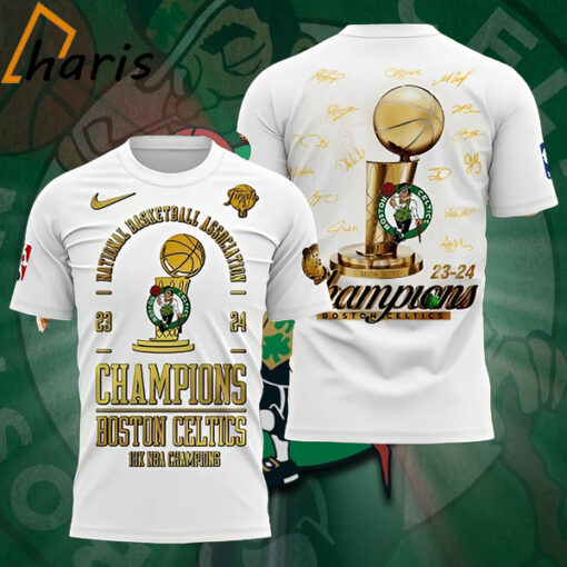 Boston Celtics 18-Time NBA Finals Champions Signature 3D Shirt