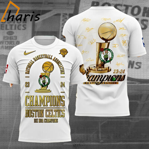 Boston Celtics 18-Time NBA Finals Champions Signature 3D Shirt