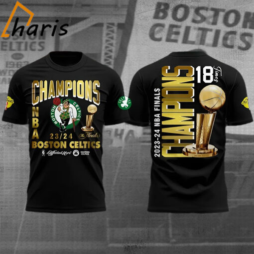 Boston Celtics 2024 NBA Finals Champions Basketball 3D Shirt