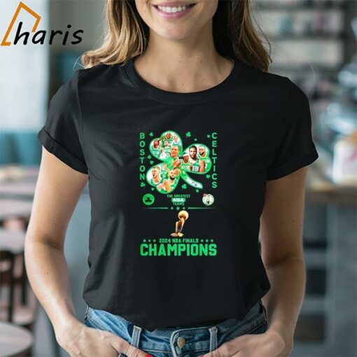 Boston Celtics 2024 NBA Finals Champions The Greatest NBA Team Players Signatures Shirt